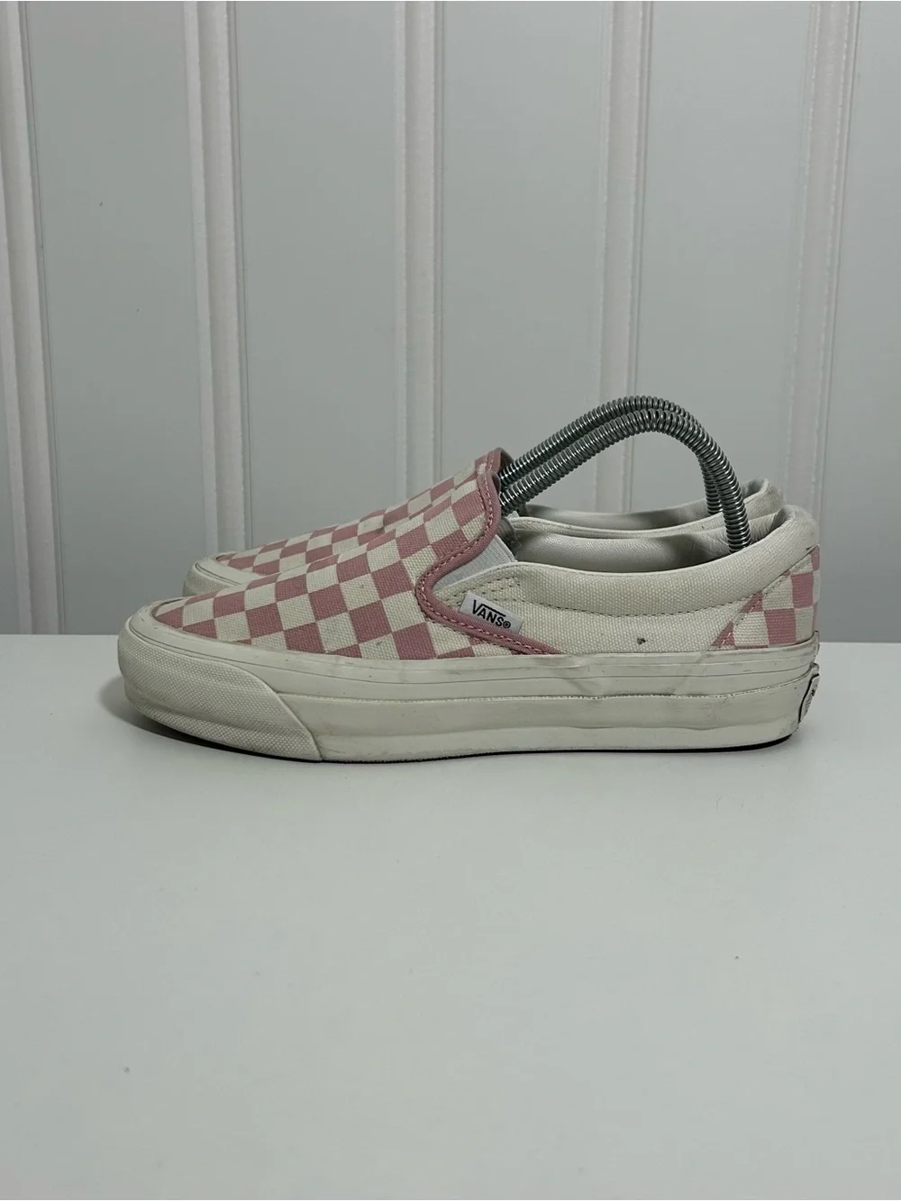 Vans Slip-On Checkerboard Sneakers - Pink/White 98 lx - Picture 3 of 8